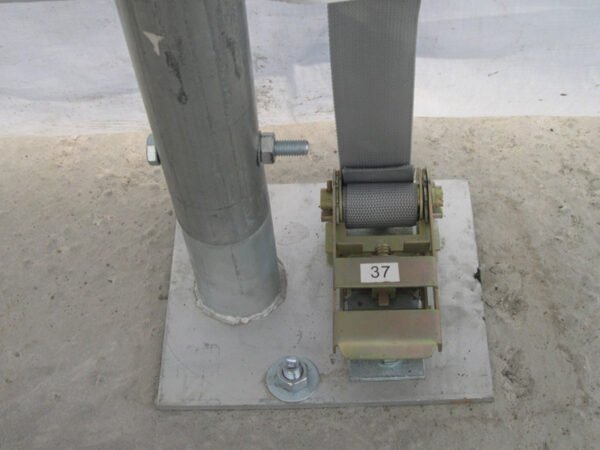 30x40 portable building frame and cover straps