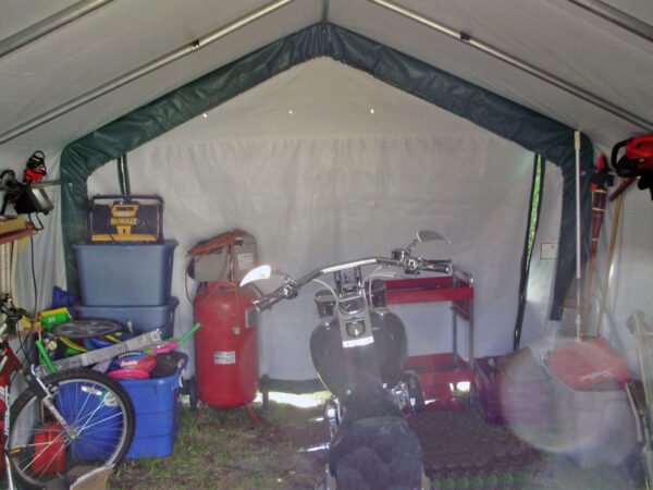12x12 portable shelter interior