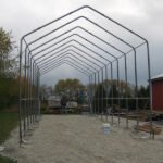 14x42x15 portable garage frame assembly