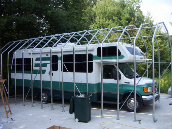 12x28 Barn style portable garage frame only