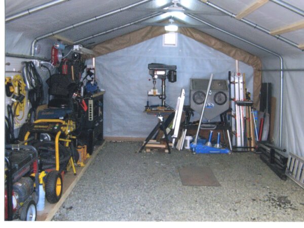 12x20 peak style portable storage