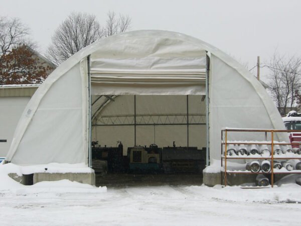 30x40 portable building door open
