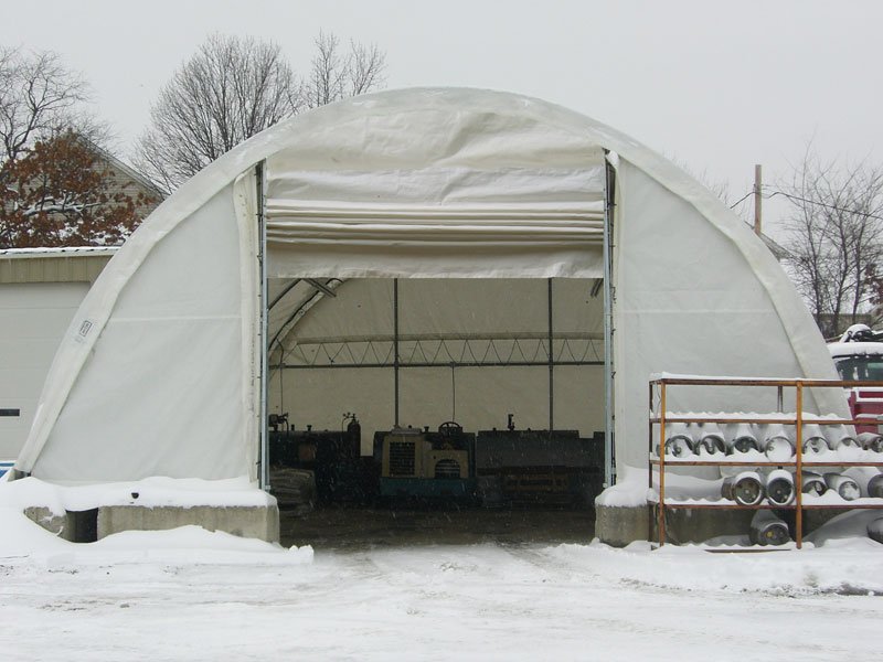 30x40 portable building door open
