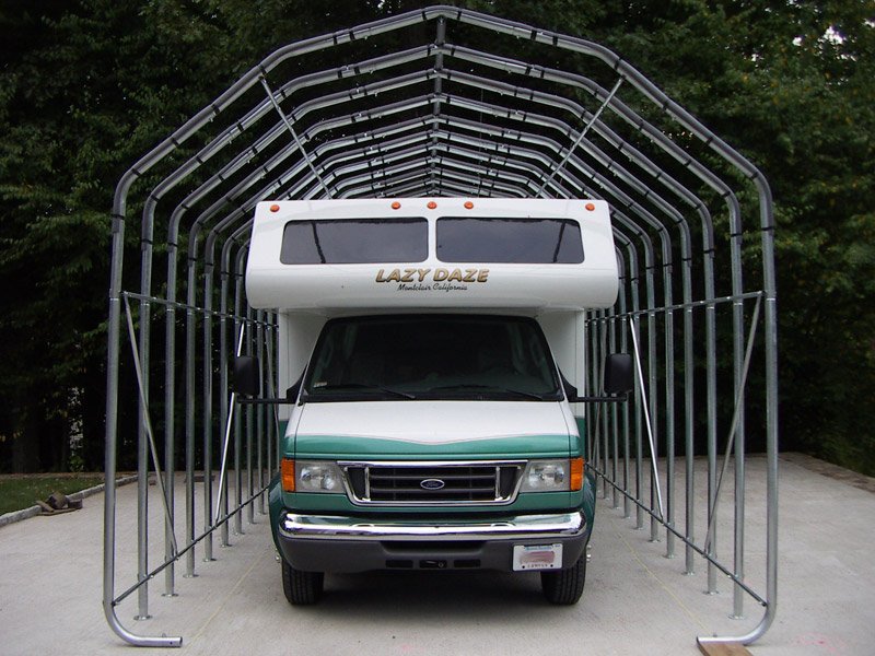 12x28 Barn style portable garage frame only