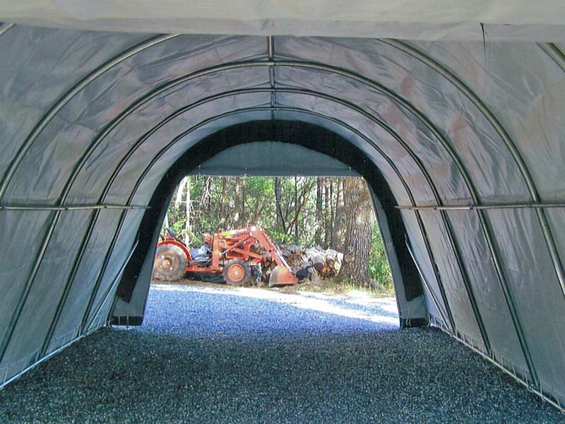 12x20 round portable garage interior