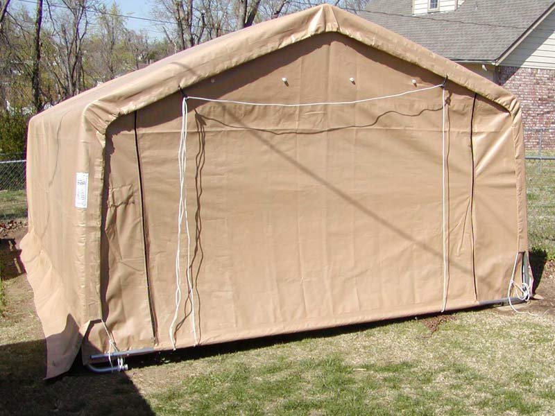 12x12 portable shelter tan