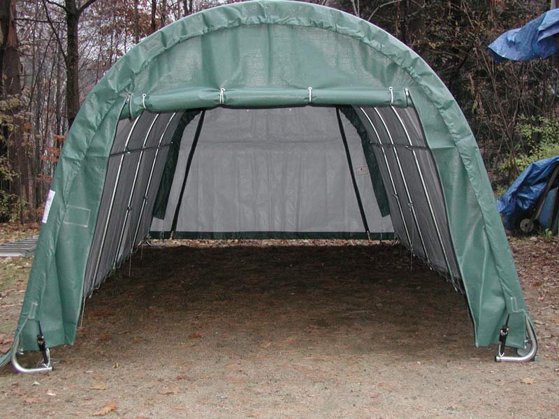 12x20 round instant garage empty