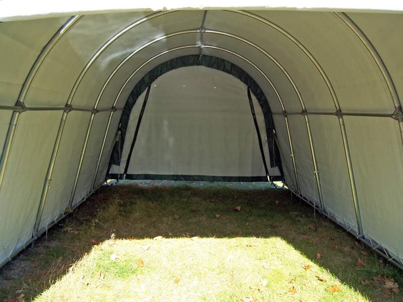 12x20 round portable storage white interior for lighting