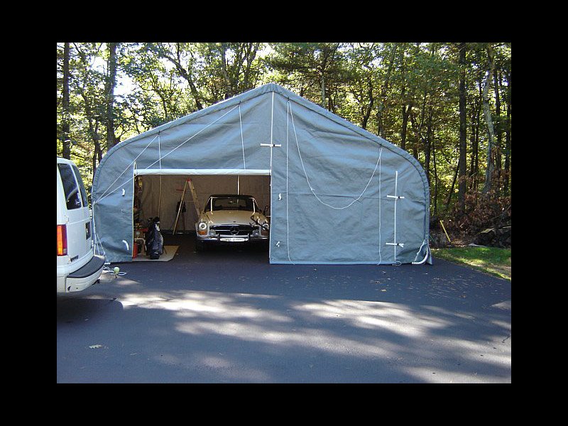 2 car portable garage one door up