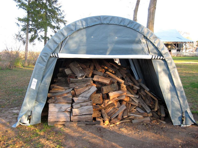 12x20 round wood shed garage
