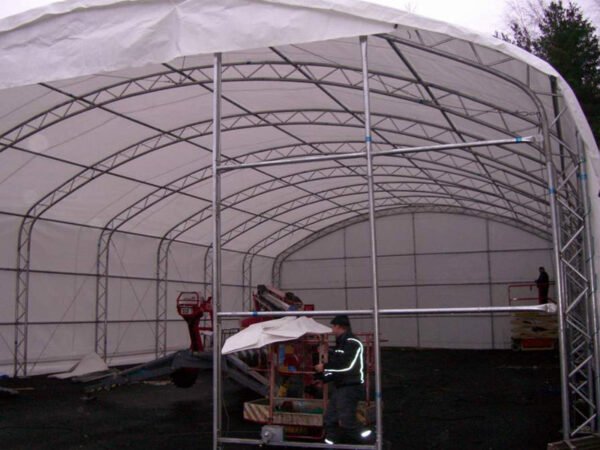 40x60x18 truss portable buildings assembly